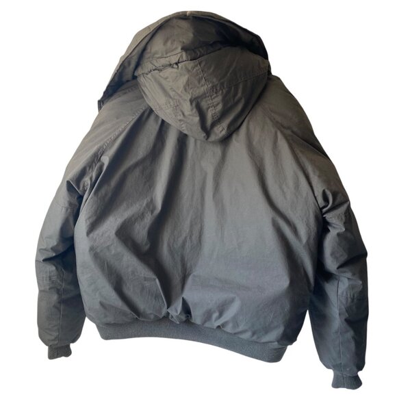 Adventure Gear Mens Size L Down Puffer Jacket Parka Hood Green Pockets Aviator - Picture 2 of 14